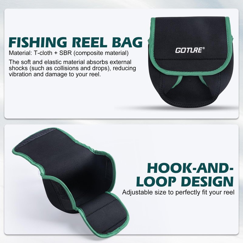 Goture Fishing Rod and Reel Combo - Green Telescoping Fishing Pole Portable Travel Kit with Carrier Bag for Freshwater Saltwater 6FT