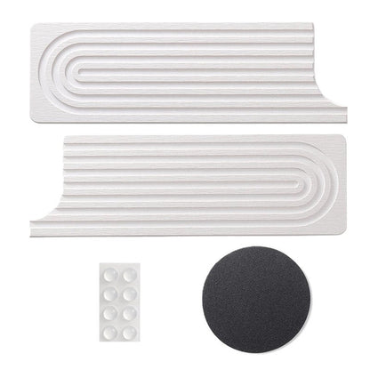 Sink Drip Mat - 12 Inch Diatomite Absorbent Faucet Protector for Free Surfaces, Quick Drying Stone Tray with Splash Guard Function, Kitchen and Bathroom Counter Tray for Soap Water Accessories