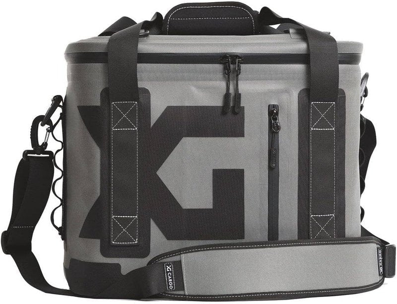 Insulated 21-Quart Nylon Ice Box Cooler - Waterproof Design with Shoulder Strap & Grab Handles | Black