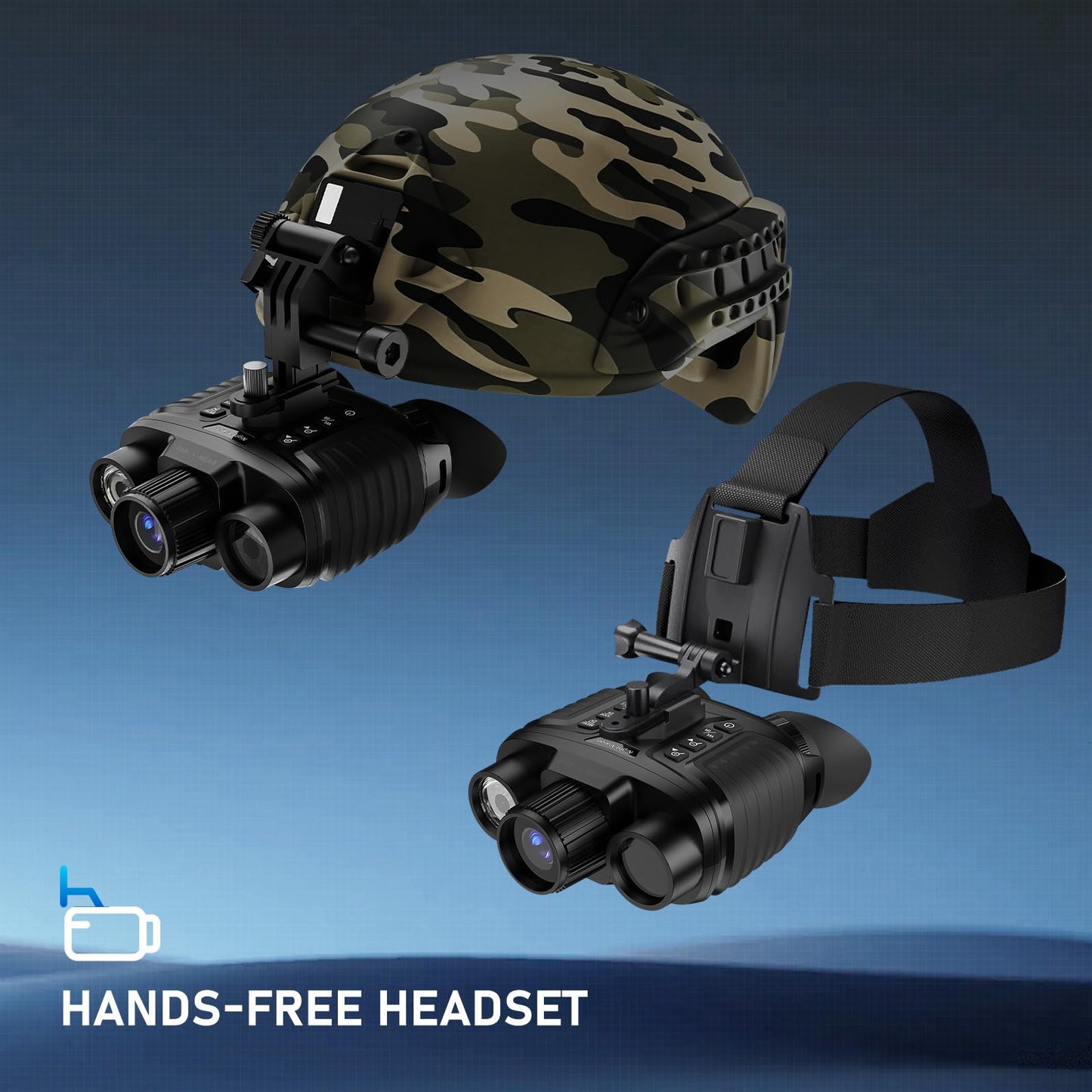 GOYOJO 4K Head-Mounted Night Vision Goggles, Night Vision Binoculars with 4500mAh Rechargeable Battery, 32GB Card Recording Photo & Video for Hunting & Camping