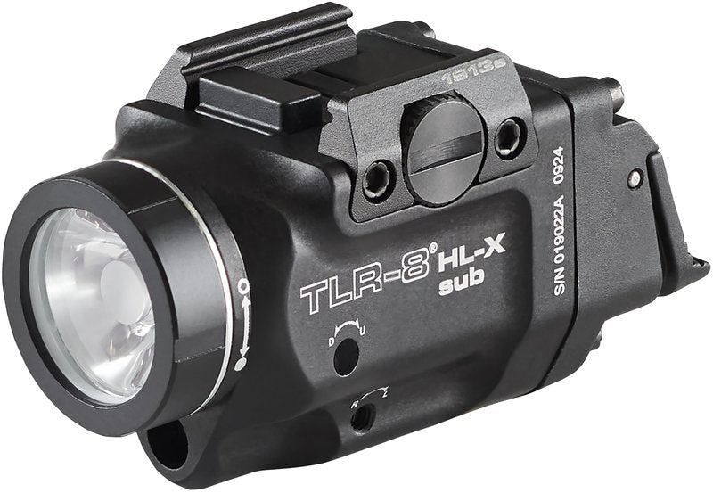 Streamlight 69468 TLR-8 HL-X sub USB 1000-Lumen Weapon Rail-Mounted Rechargeable Tactical Flashlight with Integrated Red Aiming Laser for Select 1913 Only, Black