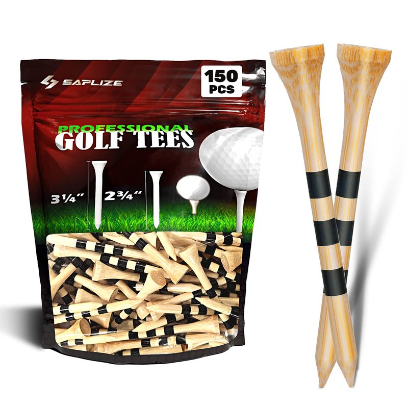SAPLIZE Golf Tees Bamboo Tees, Pack of 150 (2-3/4"), Stable and Reliable Golf Tees