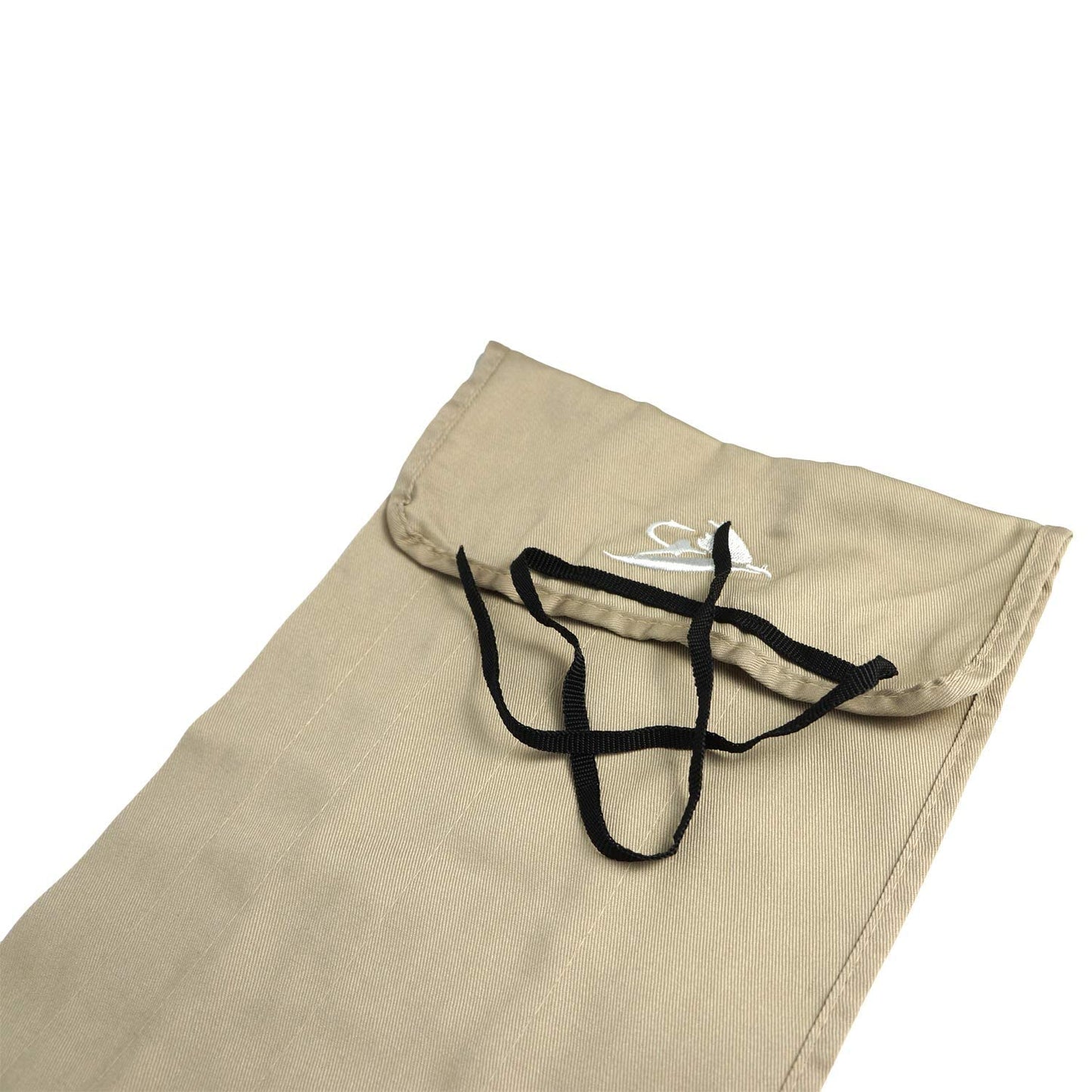 EUPHENG Cotton Cloth Fly Fishing Rod Sleeve Cover Pole Sock Glove Protector Bag Pouch with 5 Compartments (8'0''-8'6'' 4sec with Extra tip, Milk)