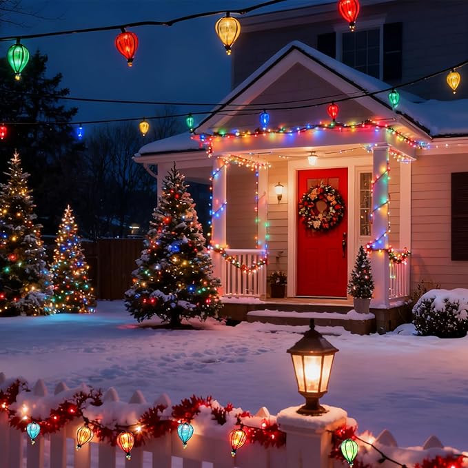 11FT Multicolor String Lights with 10 Bulbs, Colored Backyard Patio Lights String Lights, Hanging Indoor/Outdoor UL Listed for Bistro Wedding Party Bedroom Decor, 2PCS