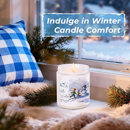 Mulled Cider Candle | Scented Soy Candles for Home - Apple & Spice Winter Candle, Holiday Aromatherapy Candles Gift for Women & Men, Cozy Christmas Home Décor, Long Lasting Clean Burn