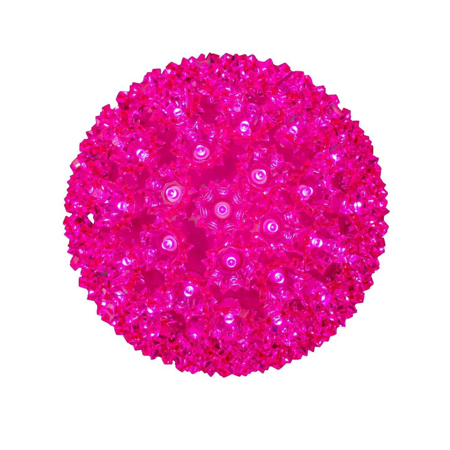 Novelty Lights LED 10in 150 Light Starlight Sphere, Pink, Extra Large Ornament Ball Light, 5ft Hanging Cord with S Hook, 12ft Power Cord with Stackable Plug, Commercial Grade
