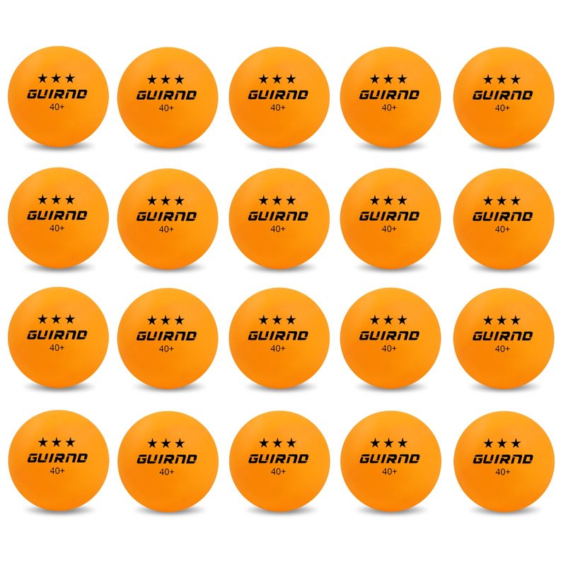 Guirnd 20 Pack Ping Pong Balls, 3 Star Table Tennis Balls, 40+ Pong Ball Competition and Recreational Play, Abs Ping Pong Ball