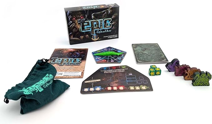 Tiny Epic Cthulhu Deluxe | Cooperative Strategy Board Game | Lovecraftian Horror with Madness Spinner | Adults &amp Teens | 1-4 Players Age 14+