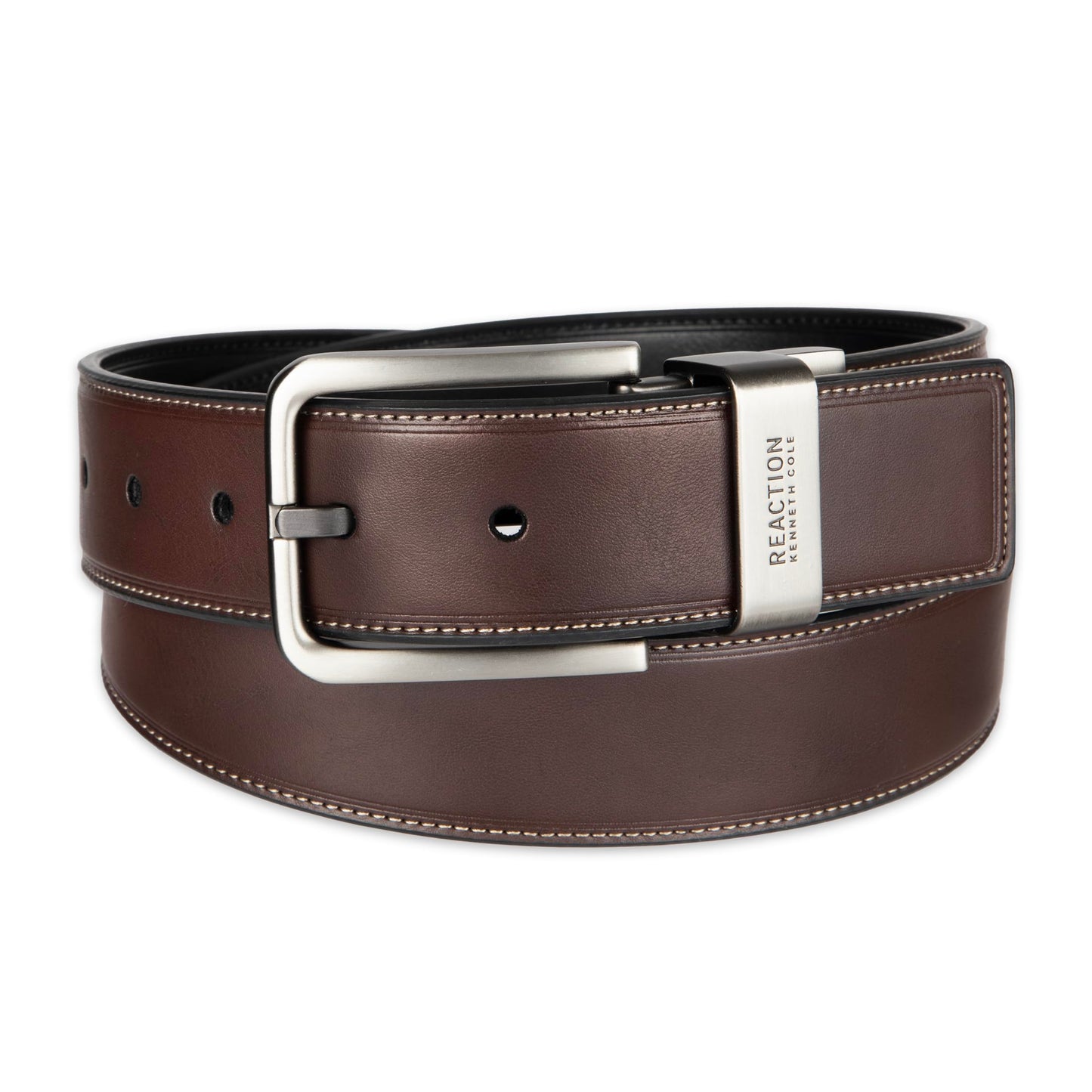 Kenneth Cole REACTION Oil Tanned Leather Reversible Men's Belt,Brown/Black,36