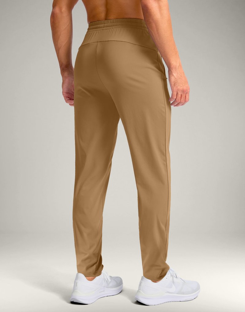 Pudolla Extra Long Sweatpants for Men with Zipper Pockets Men Tall Sweatpants for Athletic,Workout,Running（Dark_Khaki 36-L