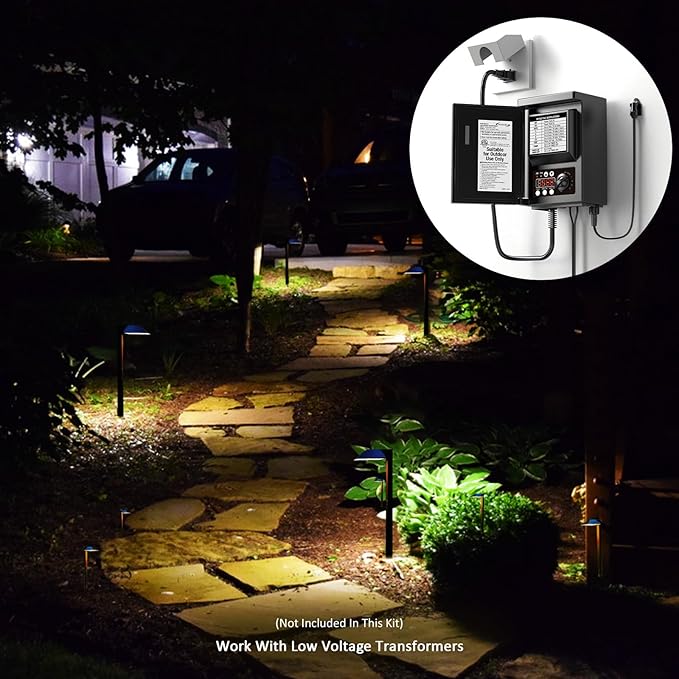 Malibu Lighting 8409210101 Malibu Landscape Lighting, 0.6W Low Voltage Equinox LED Path Light Charcoal Brown