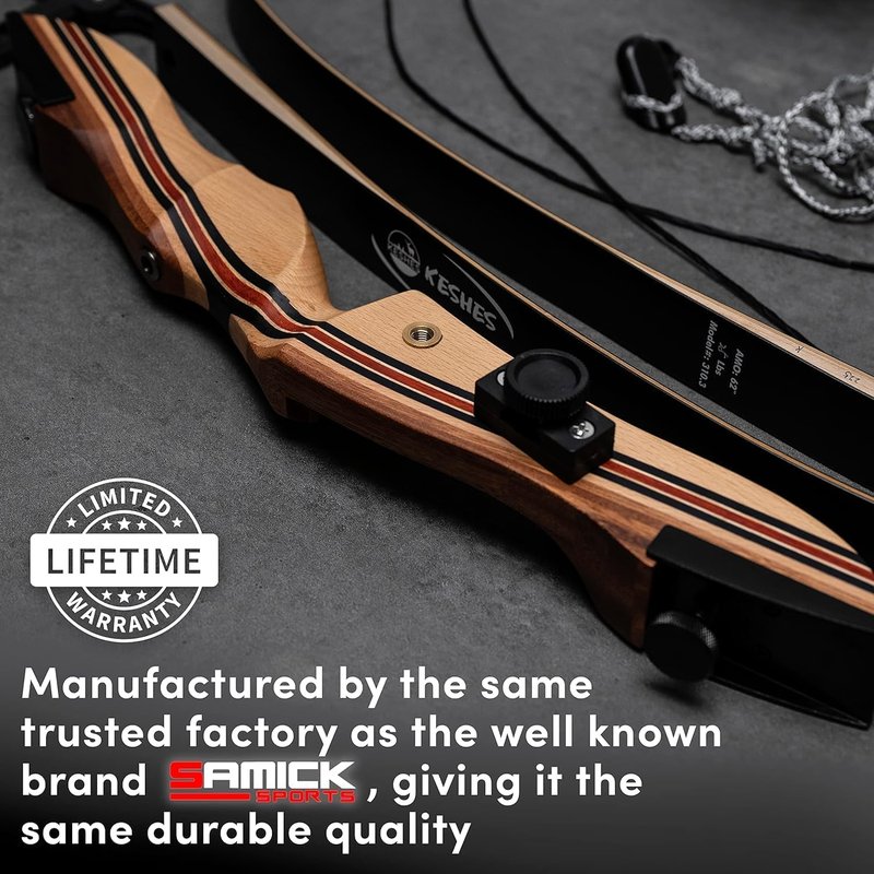 KESHES Takedown Recurve Bow and Arrow Set for Adults & Teens 62" - 15-60lb Draw Weight, Right & Left Handed Bows - Archery Set with Bowstring, Arrow Rest, Stringer Tool, and Bow Sight - 15 Left Hand