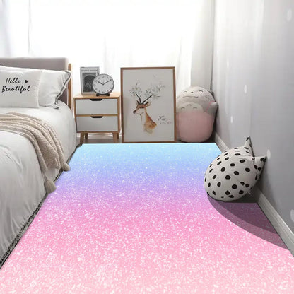kxry Area Rugs 2X3 Feet, Pink Galaxy Gradient Glitter Soft Machine Washable Rugs Rainbow Tie Dye Ombre Non Slip Foldable Floor Carpet for Living Room Bedroom Dining Room Dorms Nursery Rooms Office