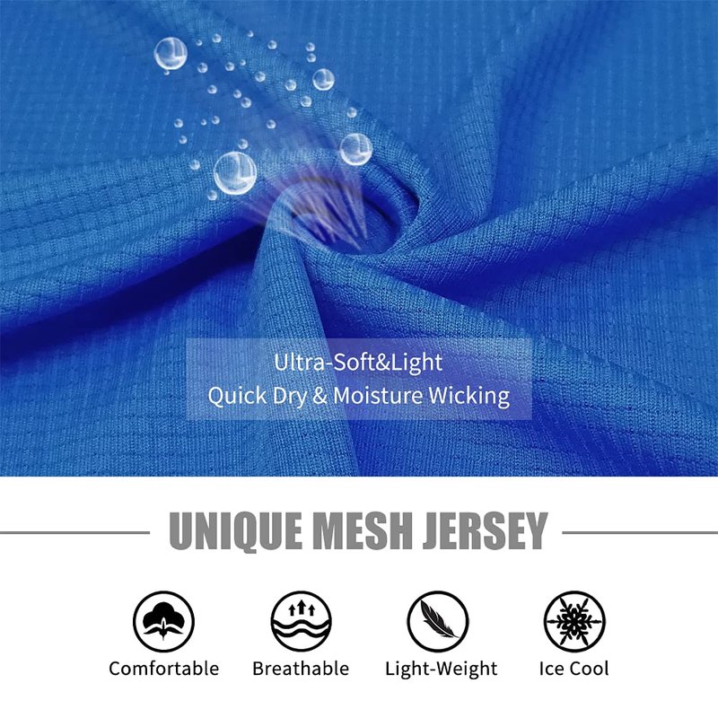 Zengjo Men's Workout Shirts Lightweight Sun Protection SPF Quick Dry T-Shirts Fishing Hiking Running