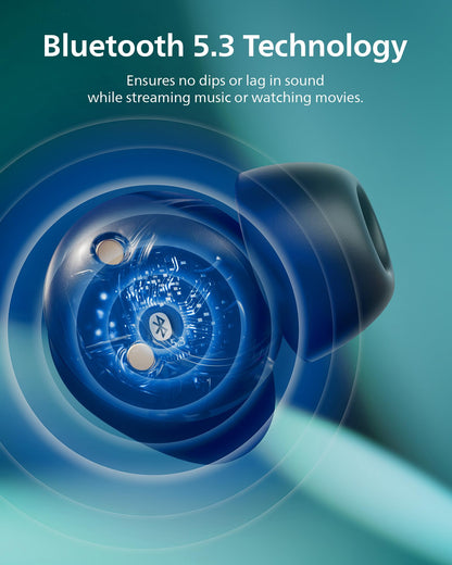 Philips TAT1219 True Wireless Bluetooth Earbuds - 18 Hours Play Time, Dynamic Bass, Clear Calls, IPX4 Water Resistant, Black