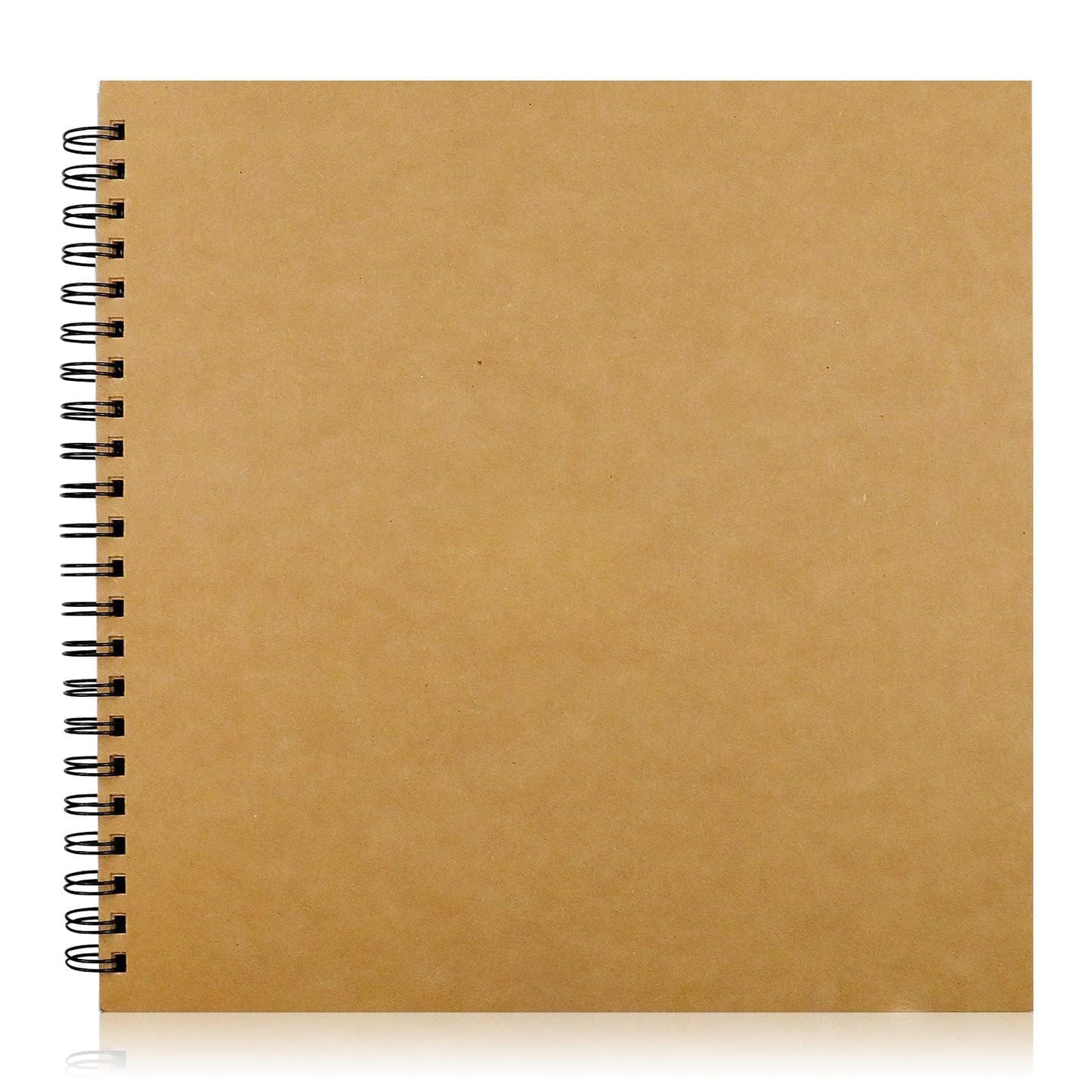 UPlama 12x12 Inch Scrapbook Album 100 Pages, Hardcover Kraft Photo DIY Memory Book with Spiral Binding for Wedding Anniversary Family Photos