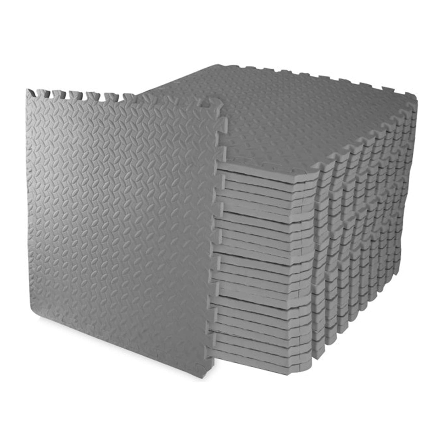 HulkFit Puzzle Exercise Mat, 3/4 Inch EVA Interlocking Foam Gym Flooring for Home Gym, Garage, Apartments, High-Density Shock-Absorbing Floor Tiles for Workout Equipment, MMA, Gymnastics, 24 Tiles