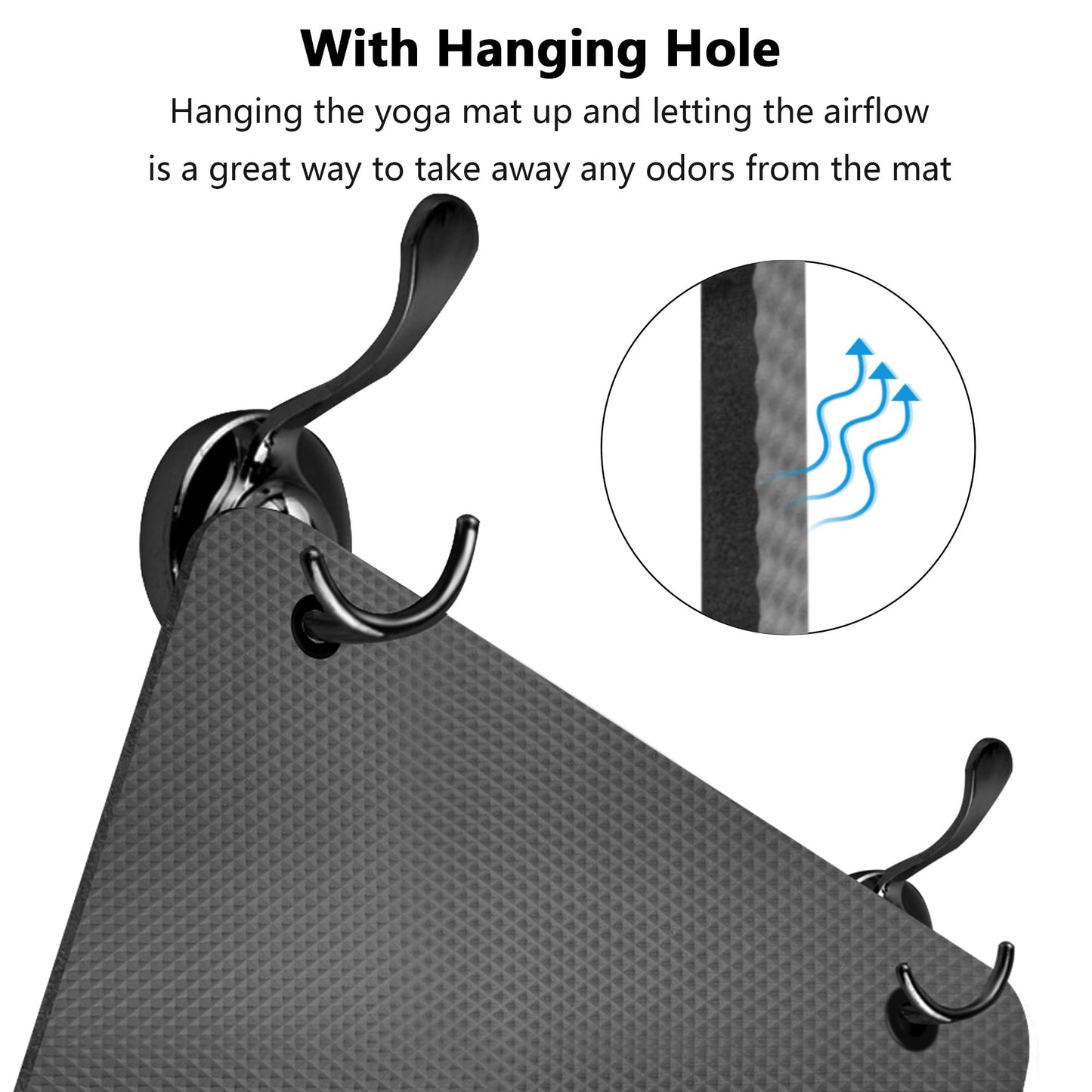 LFS Yoga Mat 72.8" x 31.5" x 2/5 inch Thick With Strap and Bag, Extra Wide Workout Mat for Women and Men, Non Slip Exercise Mat for Home Outdoor Yoga, Pilates, Stretching, Floor & Fitness Workouts