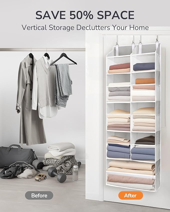 ULG Over the Door Organizer, 5-Tier Extra Large Hanging Storage
