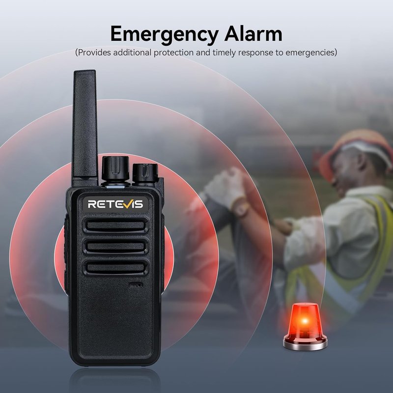 Retevis RT68 Walkie Talkies - Rechargeable Two-Way Radios 6 Pack | Heavy Duty, Long Range, Hands-Free for Adults