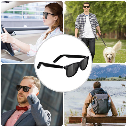 Smart Sunglasses Glasses for Men Women with AAC Speaker Open Ear Music Touch Buttons Remote Photo Voice Assistant Hand-free Calling, Unisex Audio Intelligent Bluetooth 5.0, Great Gift for Friends