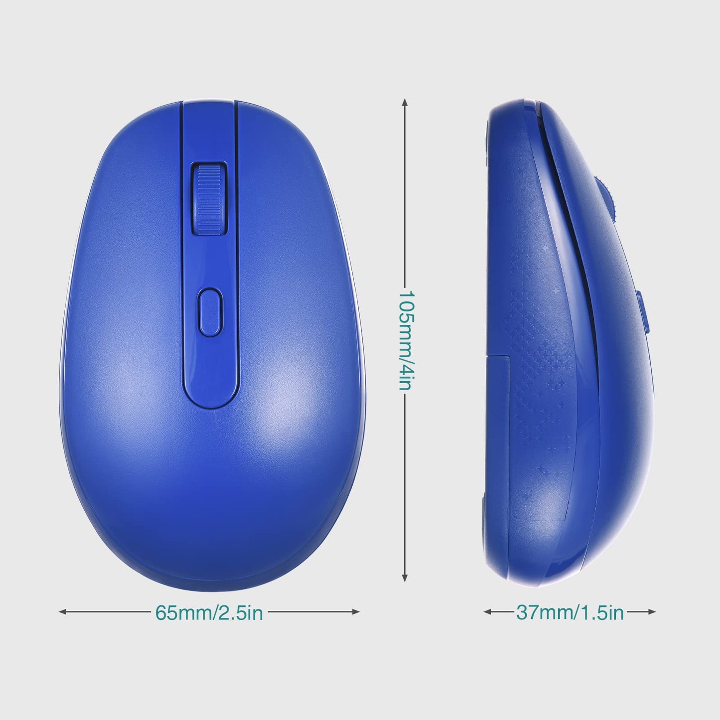 Rii Wireless Mouse RM700 2.4G Silent Mouse with USB Nano Receiver for Laptop,PC,Mac,Chromebook,Windows (Pink)