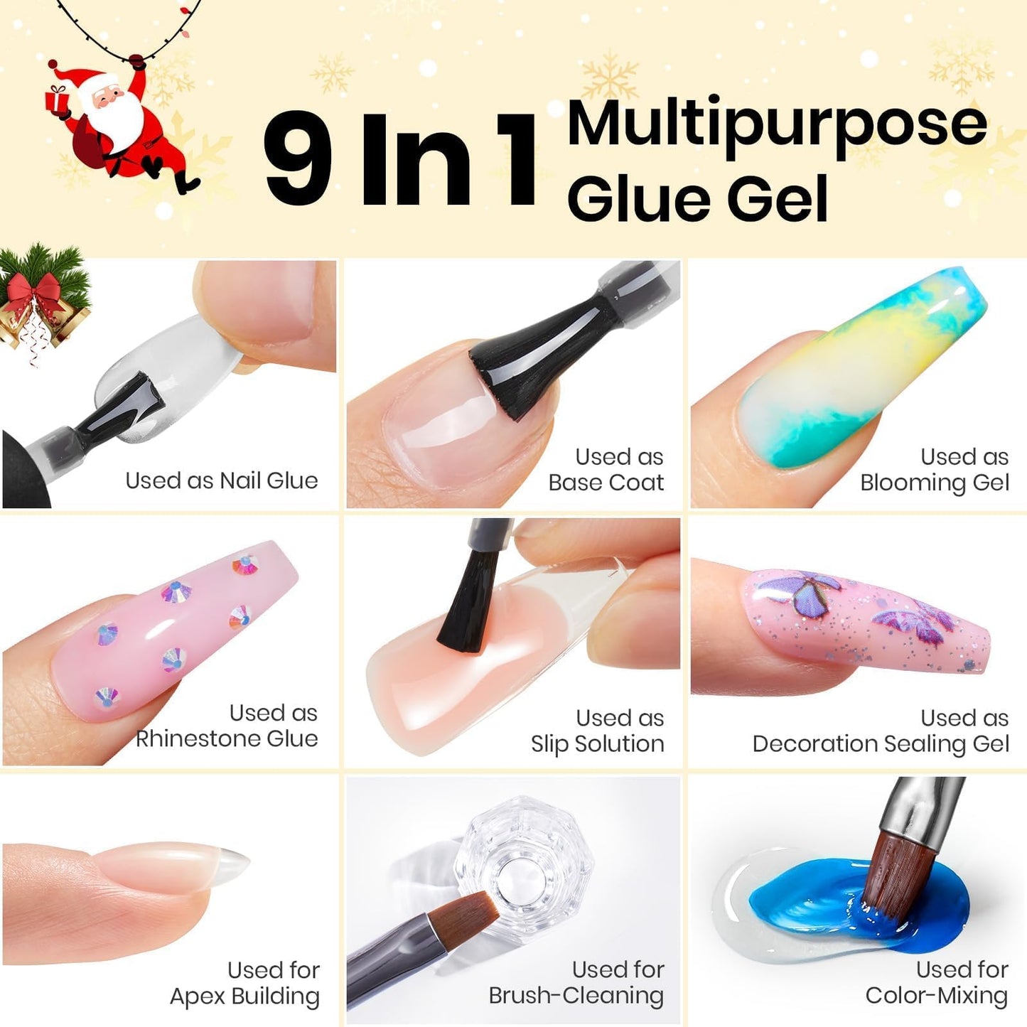 Beetles Gel Nail Kit Short Almond with Nail Dehydrator and Primer, 576Pcs Half Matte Etch-X Gel Nail Tips Solid Nail Glue Mini Nail Lamp Acrylic Nail Tips Easy DIY Nail Extension Set Gift for Women