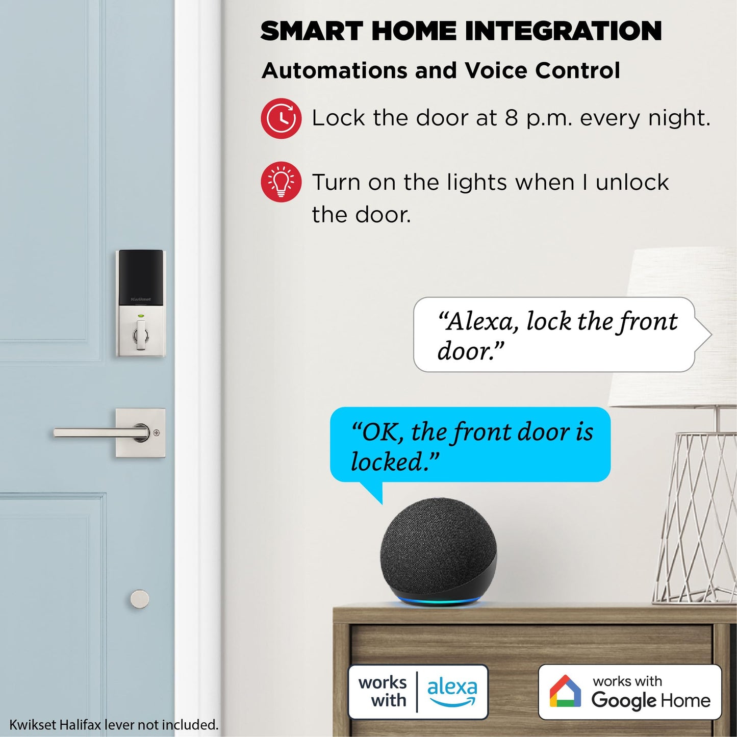 Kwikset Halo Touch Fingerprint Wi-Fi Smart Lock, Keyless Entry Door Low Profile Deadbolt, Geofence Auto-Unlock, Grade AAA Certified, No Hub Easy Install, Matte Black Lifetime Finish Warranty, Square