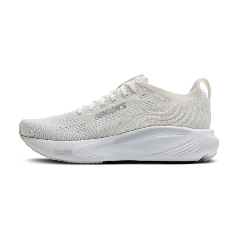 Brooks Women’s Adrenaline GTS 25 Supportive Running & Walking Shoe - White/White/Silver - 9.5 Wide