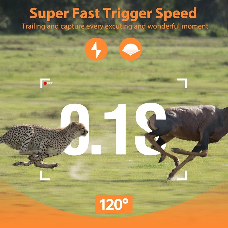 Solar Trail Camera - 4K 85MP WiFi Bluetooth Game Camera with Night Vision | Rechargeable 2500mAh Battery, IP66 Waterproof for Wildlife