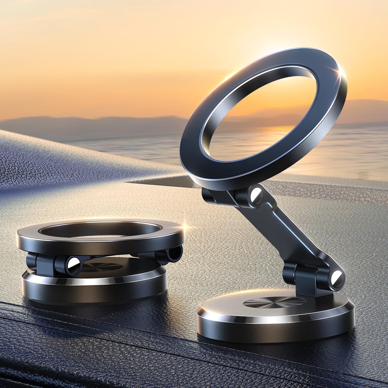 JOYROOM Fits MagSafe Car Mount, [All-Metal] Magnetic Phone Holder for Car with Strong Magnets, 360° Adjustable iPhone Car Mount, Car Accessories for Women Men, for iPhone 17 Pro Max 16 15 14 13 12