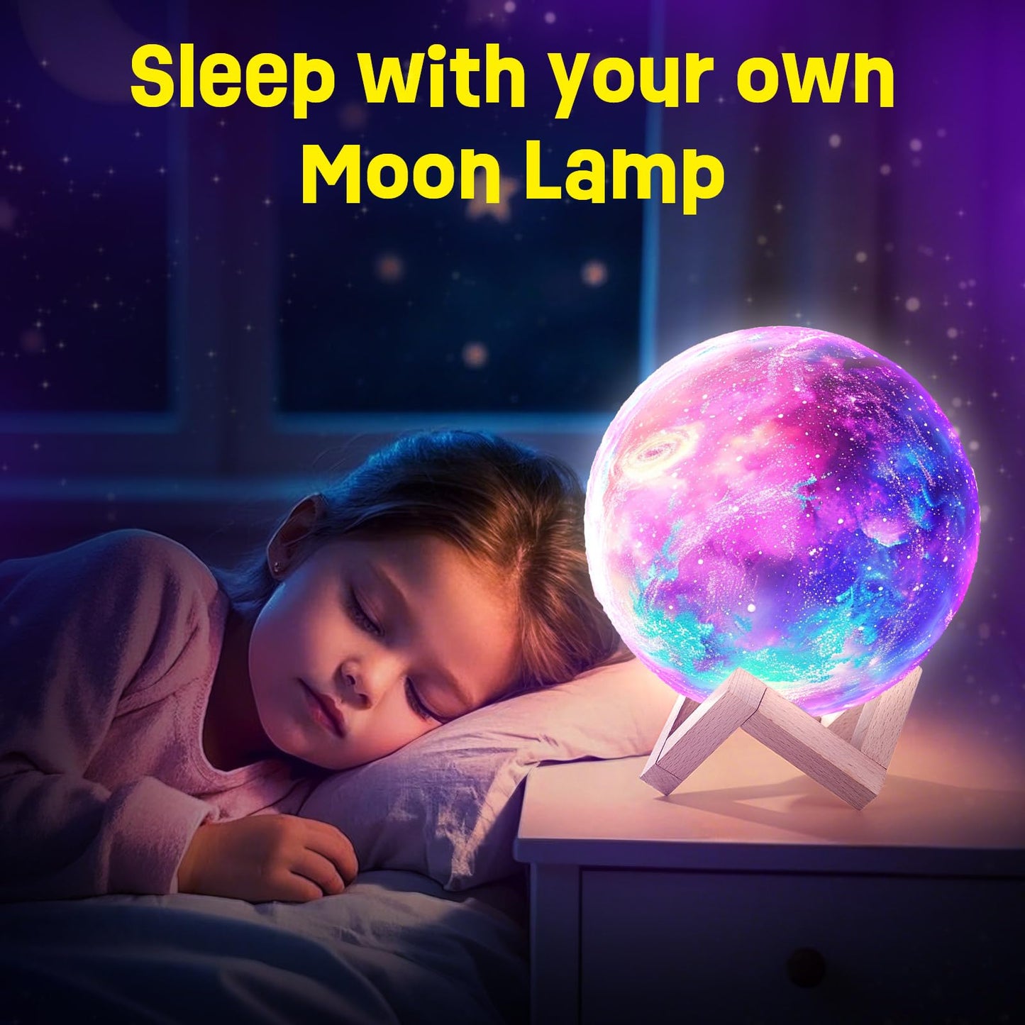 Paint Your Own Moon Lamp Kit, Cool Gifts DIY 3D Moon Night Light, Arts and Crafts for Kids Ages 8-12, Space Art Supplies Craft Kits, Girls Boys Birthday Easter Gifts for Kids Ages 3 4 5 6 7 8-12+