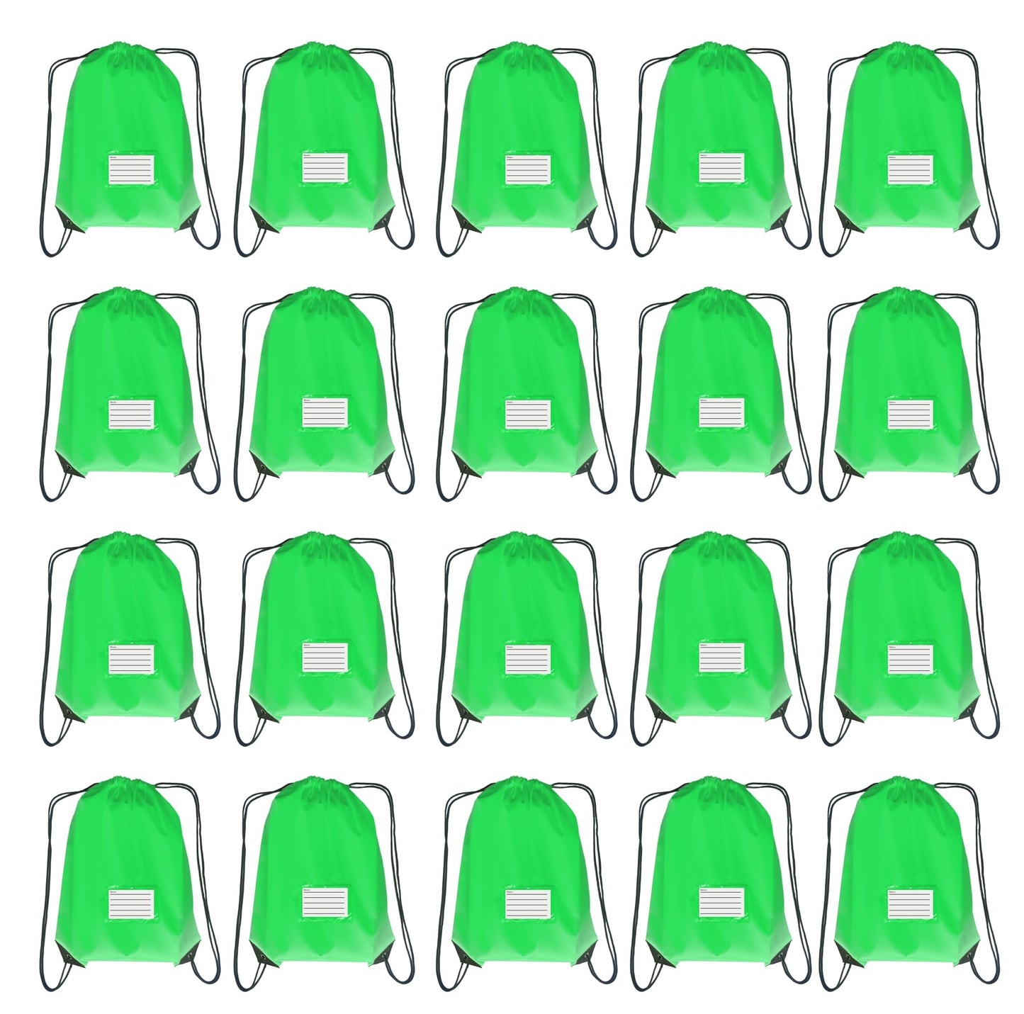 Drawstring Backpack Bulk 20 Pcs Draw String Bags DIY Gym Sports Traveling Yoga Cinch Bag Sackpack Drawstring Memo Card (green)