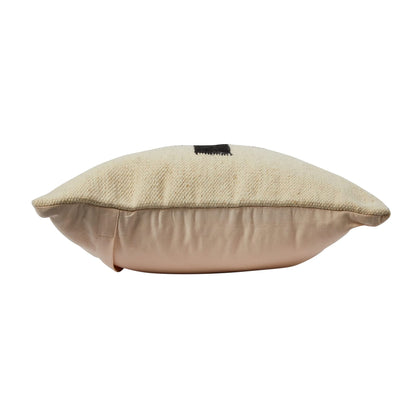 Creative Co-Op Swiss Cross Cotton Wool Throw Natural Pillow, std, Cream and Black