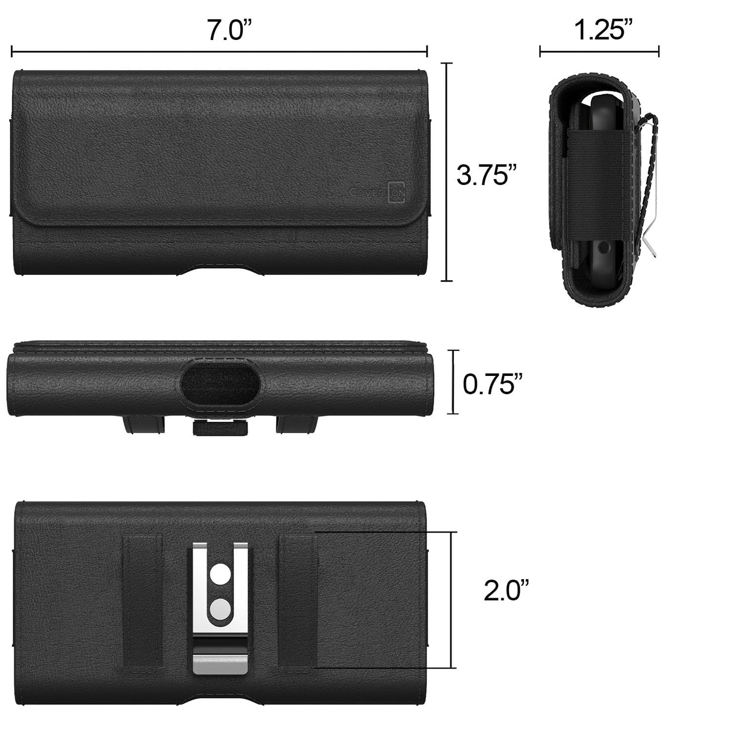 CoverON Holster for amsung Galaxy S26 S21 S20 Ultra/ XCover6 Xcover7 Xcover 7 Pro M36 M17 F17 M07, Cell Phone Case Belt Clip Magnetic Close Carrying Leather Pouch (Fits with Otterbox or Any Case on)