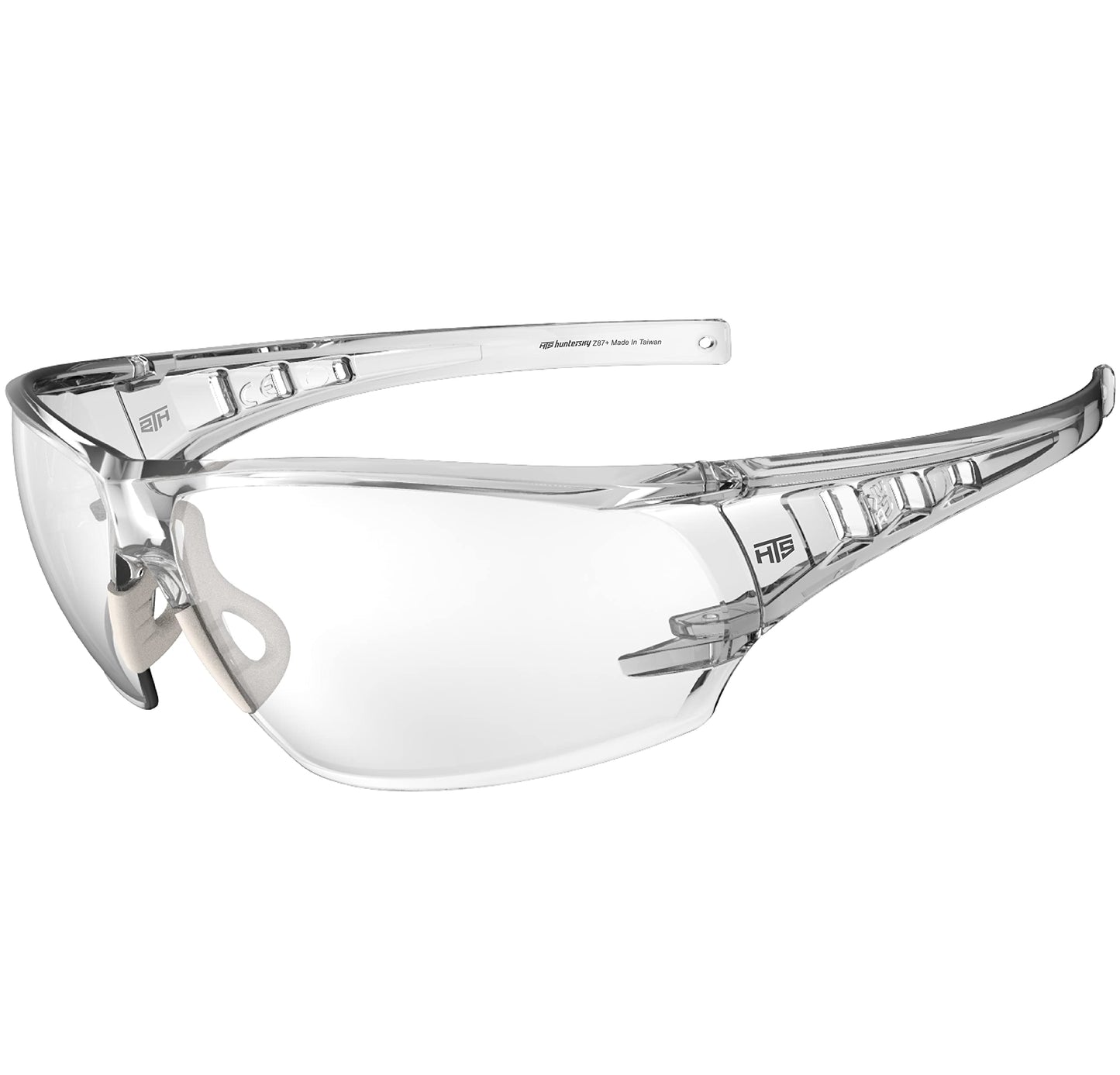 HTS HUNTERSKY S241 Shooting Safety Glasses Anti Fog ANSI Z87.1 Small Size Ballistic Impact Resistant Clear Lens Kid Protective Eyewear for Lab Work DIY