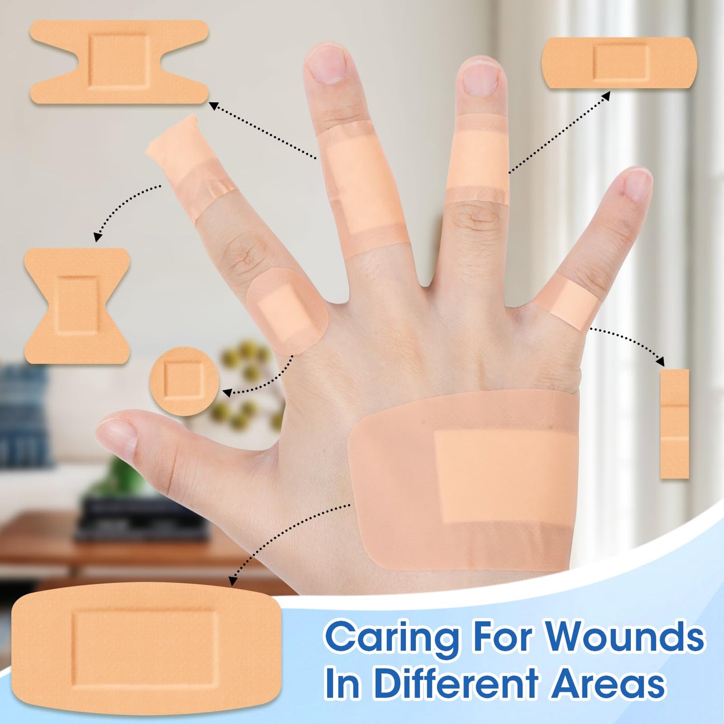 CXYARY 1000 Counts Assorted Bandages Bulk Variety Pack,12 Styles Flexible Heavy Duty Waterproof Bandages Individually Wrapped Used for Emergency Treatment and Skin Wound Care, Latex Free
