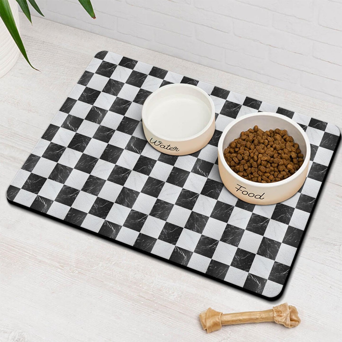 Dog Food & Water Mat, Pet Feeding Mats for Floor Non-Slip Waterproof, Super Absorbent Cat Bowl Easy to Clean Eco-Friendly Durable Pet Placemat