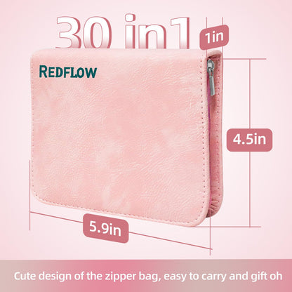 Manicure Set 30 in 1 Nail Clipper set, REDFLOW nail clippers, fingernail & toenail clippers, Manicure Tools, pedicure tools, Suitable for Travel Manicure Kit, Nail Set Kit With Everything Profe