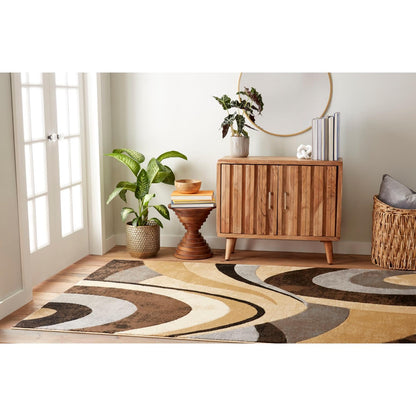 Home Dynamix Tribeca Slade Modern Area Rug, Abstract Brown/Gray 39"x55"