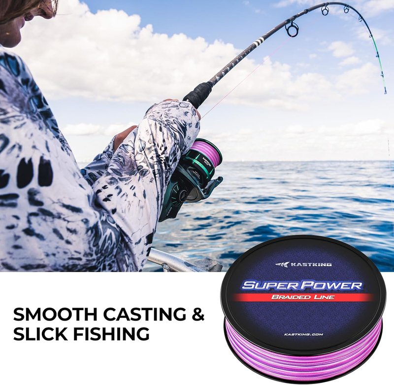 KastKing SuperPower Braided Fishing Line - Zero Stretch, Abrasion Resistant, Smaller Diameter | 150 Yards, Green