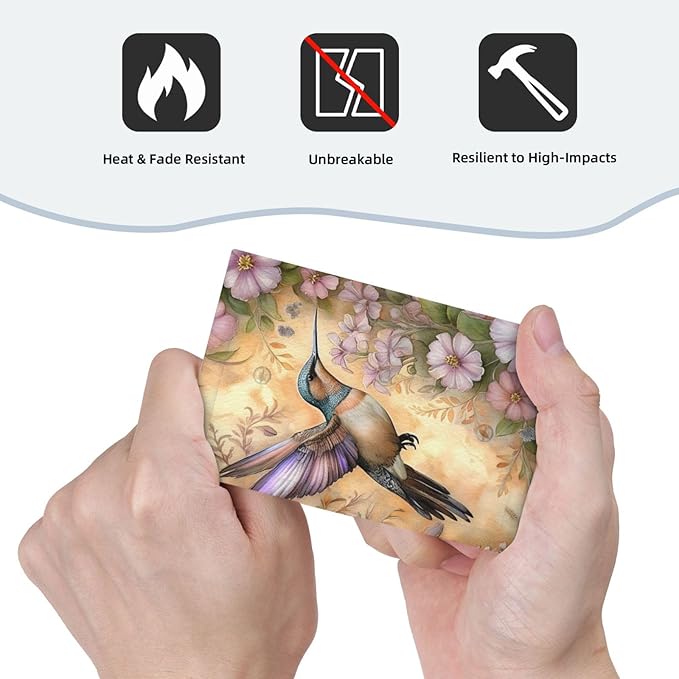 Decorative Art Light Switch Covers Blossom & Hummingbird 1 Gang No Device Blank Switchplate Electrical Faceplate for Home Decor