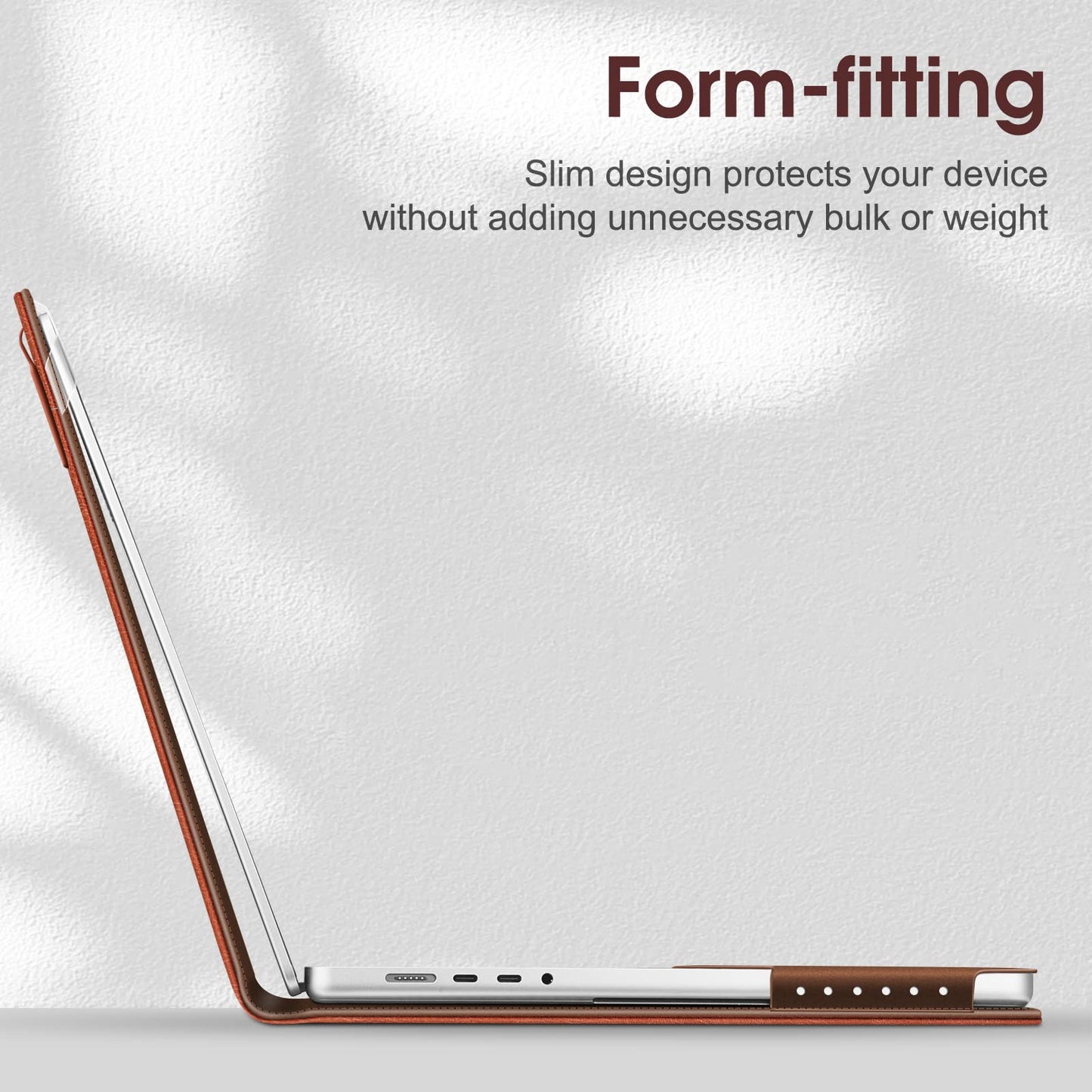 Fintie Sleeve Case for MacBook Pro 16 Inch Case A3428 A3429 A3403 A3186 A2991 A2780 A2485 A2141 (2019 2020 2021 2022 2023 2024 2026 Release), Premium PU Leather Protective Folio Book Cover, Brown