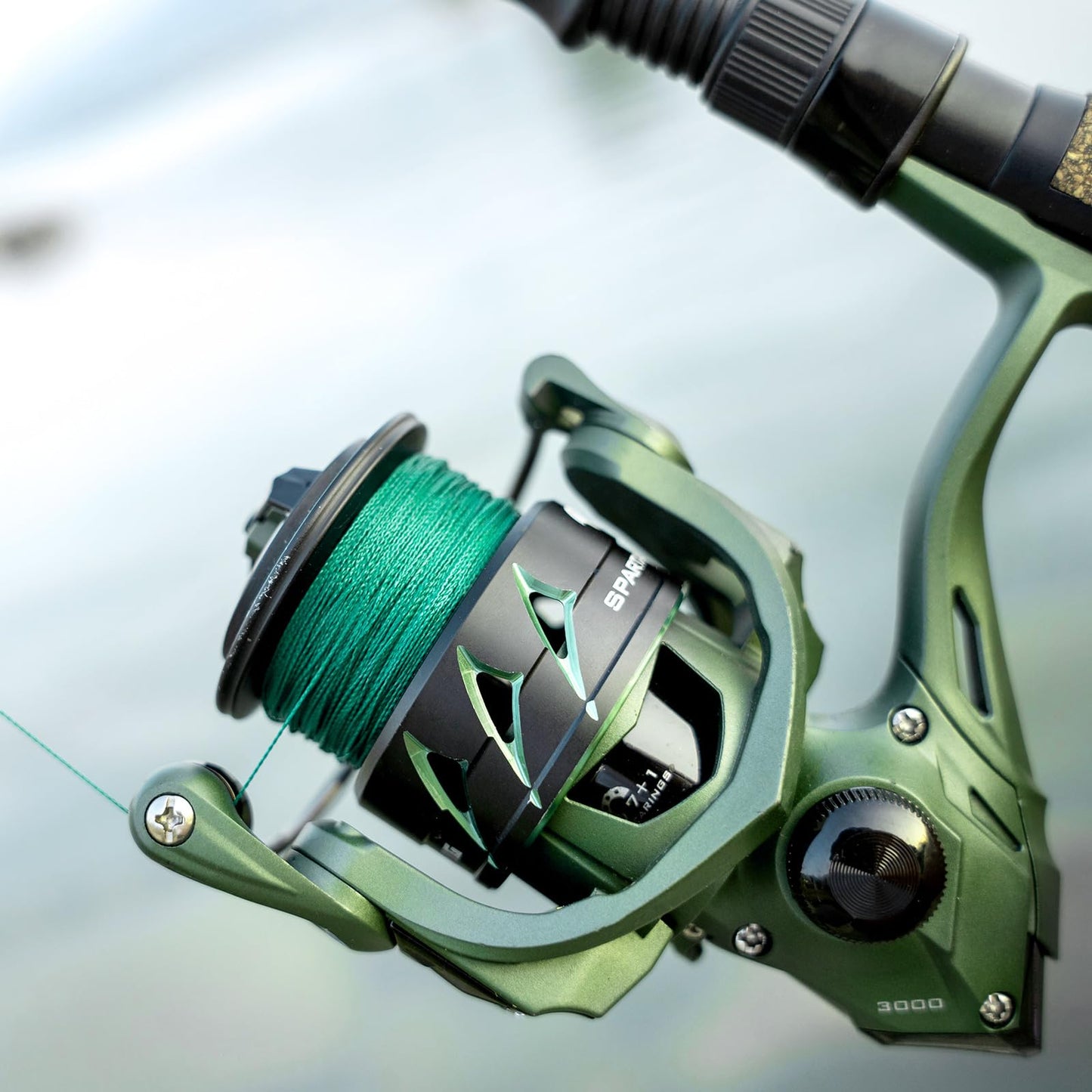 KastKing Superpower ColorShield Braided Fishing Line, Moss Green, 10LB, 500Yards, X4