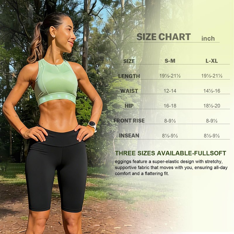 FULLSOFT 8" High Waisted Biker Shorts for Women-Tummy Control Athletic Workout Running Yoga Gym Dance Shorts