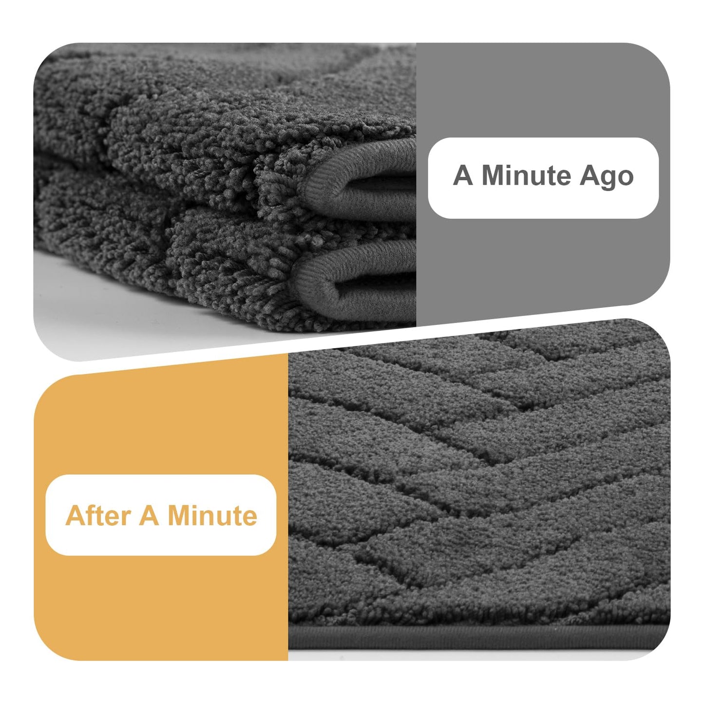 Tindbea Dog Mat for Mud Paws,Absorbs Moisture Dirt Non-Slip Washable Mud Mat for Dogs,Soft Rubber Backing Front Inside Pet Rug for Entryway, Dog Paws, Patio(24"x59",Charcoal)
