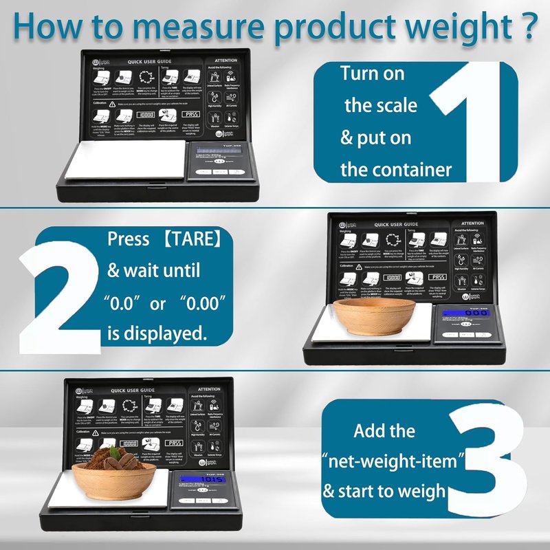 Digital Pocket Gram Scale - 200g Capacity, 0.01g Accuracy | Compact Mini Food & Jewelry Scale with Calibration Weight