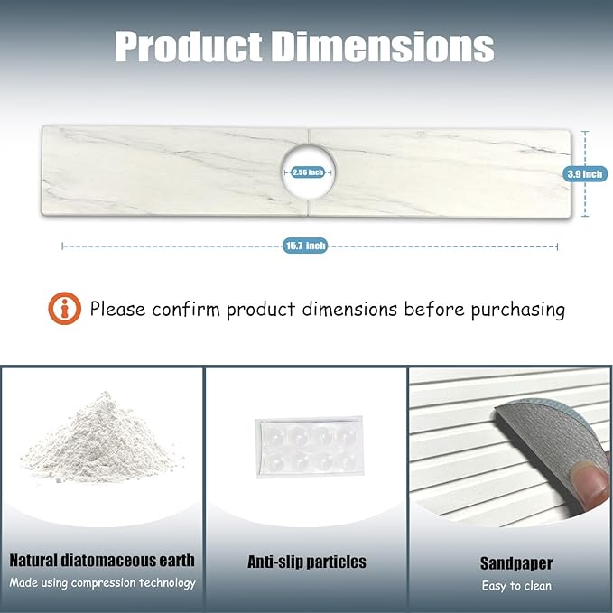 Stargaz Faucet Mat For Kitchen Sink，Sink stone quick dry around faucet