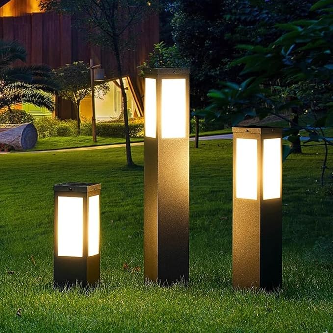 Outdoor Landscape Path Light E26 Bollard Lighting Fixture IP54 Waterproof Pathway Light with Stainless Steel Garden Floor Lamp Outdoor Walkway Lights for Lawn Courtyard Driveway Decoration