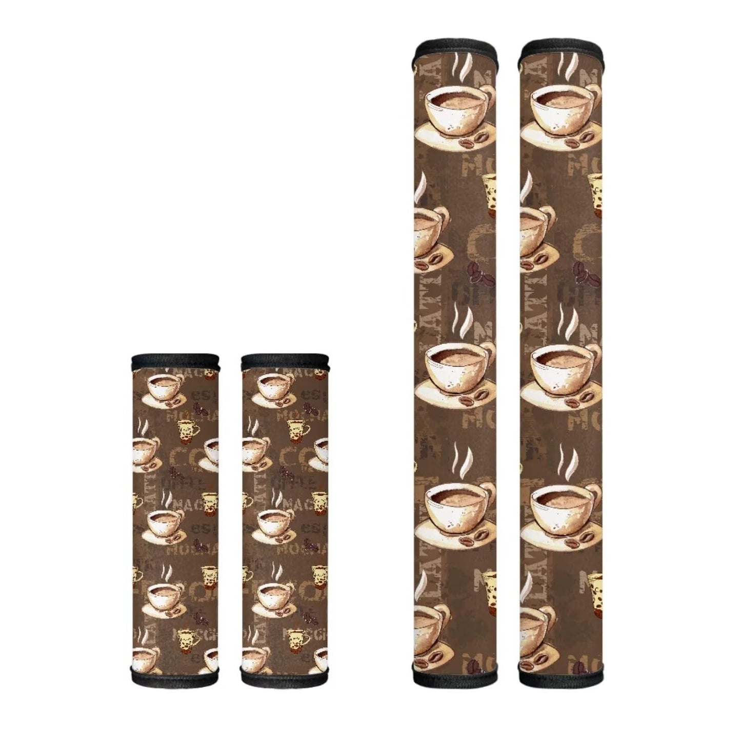 HUISEFOR Coffee Time Fridge Handle Covers Set of 4 Washable Refrigerator Door Handle Covers for Microwave Oven Stove Dishwasher Waterproof Kitchen Accessories